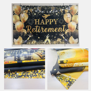 لافتة عيد ميلاد سعيد ذهبية لامعة 70.8x43.3In ذهبية للشامبانيا هدية عيد ميلاد قماش خلفية للديكور لافتة الحفلات - Product Image 5