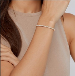 Bracelet tennis en diamants de laboratoire taille ronde 4,01 CTW 7 pouces Or rose 9 carats - Product Image 3