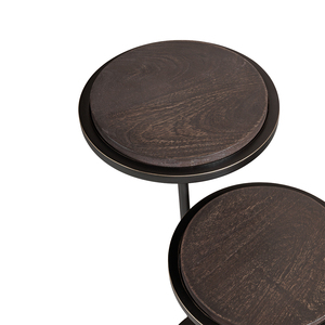 Table basse moderne à plateau rond en marbre avec structure en métal, mobilier minimaliste pour salon - Product Image 3