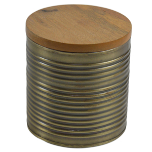 Pot à bougie au design tendance de couleur noire, entièrement en métal ferreux pour un aspect soigné et moderne du récipient à cire. - Product Image 6