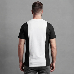 เสื้อยืดโอเวอร์ไซส์แบบสองสี OEM/ODM สำหรับผู้ชาย ทรงหลวมไหล่ตก น้ำหนัก 180 กรัม ผ้าฝ้าย 100% สวมใส่สบาย ทรงหลวม ระบายอากาศได้ดี สไตล์ฮิป - Product Image 4