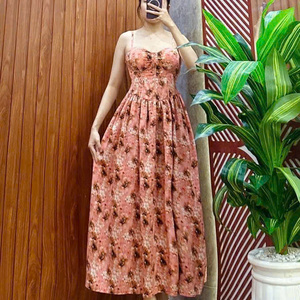 Vestido Maxi Sexy de Manga Corta para Mujer, Diseño Sencillo y Sólido, Cintura Natural, de Seda Lavable, Combinación Perfecta de Elegancia y Comodidad - Product Image 4