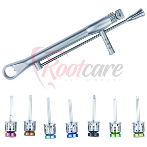 Destornillador manual de acero para implantes dentales Rootcare, llave dinamométrica con trinquete y 16 destornilladores, kit de herramientas universales para restauración. - Product Image 4