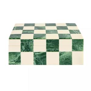 Handmade Bone Inlay Floral Design European Modern Luxury 2-Layer Rectangle Jewelry Storage <b>Box</b> Premium Resin Wood Custom Sizes - Product Image 2