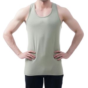 เสื้อกล้ามออกกำลังกายผู้ชายสแปนเด็กซ์สั่งทำขายส่ง – เสื้อกล้ามเรียบไม่มีแขนพร้อมโลโก้สำหรับเพาะกายและฟิตเนส - Product Image 1