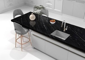 Marine <b>Black</b> <b>Polished</b> Granite – Premium <b>Black</b> Granite for Countertops, Flooring & Wall Cladding - Product Image 1