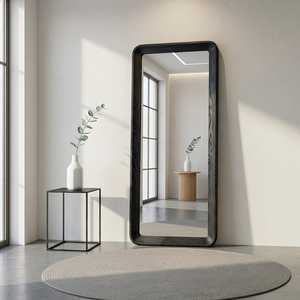 Handcrafted Modern Eco-Friendly Wooden <b>Rectangular</b> Framed Decorative Accent Wall <b>Mirror</b> for Bedroom Living Room Hallway Entryway - Product Image 2