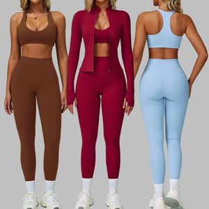 Ensemble de sport imprimé tendance pour le fitness et le yoga : soutien-gorge de sport et legging - Product Image 3