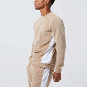 Ensemble de survêtement décontracté unisexe automne/hiver 100 % coton délavé, écologique, respirant et coupe-vent, avec sweat à capuche – Vente en gros - Product Image 1