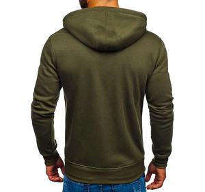 Sudadera con Capucha Verde de Felpa 100% Algodón de Alta Calidad al por Mayor, Sudadera con Capucha Personalizada de Moda para Hombre, Sudadera con Capucha Cómoda para Adultos OEM - Product Image 3