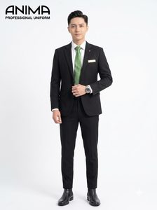 Costume d'affaires pour homme ANIMA Vietcombank, respirant, de qualité supérieure, anti-rides, professionnel, pour le bureau - Product Image 3