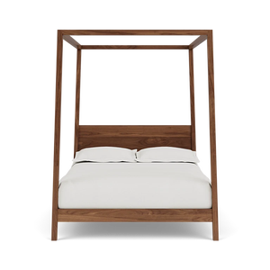Wholesale Modern Solid Wood Canopy Bed | <b>Arched</b> Headboard 4 Poster Platform Bed <b>Frame</b> - Product Image 3
