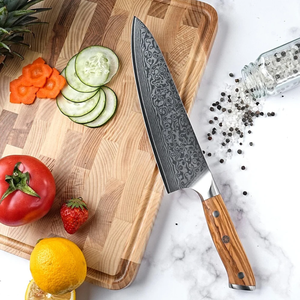 Couteau de Chef Damas Haut de Gamme LEGACY BLADES, Couteau de Cuisine Artisanal Premium avec Manche en Bois, Fournitures pour Restaurants et Hôtels - Product Image 1