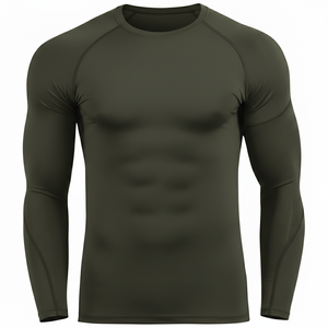 เสื้อรัดกล้ามเนื้อสำหรับผู้ชาย – เสื้อชั้นในแขนยาวทรงสปอร์ตสำหรับออกกำลังกายและ MMA - Product Image 1