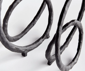 Multi round Shape Black Color Aluminum Metal Sculpture <b>For</b> Living Room <b>Table</b> Decoration Unique Design Round Metal Sculpture - Product Image 3