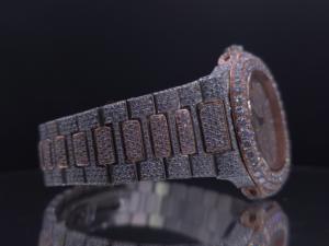 Reloj Analógico de Cuarzo para Hombre, con Esfera de Cristal, Diseño Deportivo de Lujo, con Incrustaciones de Moissanita VVS de 25 Quilates, Estilo Hip Hop, de Acero Inoxidable - Product Image 2