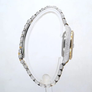 Montres RUDRA JEWELS, luxe vintage, acier inoxydable, mouvement automatique mécanique japonais, 12 sport, élégant, cristal moissanite, 39 mm - Product Image 4