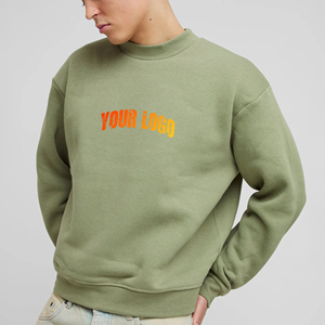 Sweat-shirt en molleton uni pour homme, col rond, design tendance, fabrication sur mesure OEM, manches longues, grande taille - Product Image 3