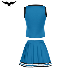 Diseña Tu Propio Uniforme de Porristas, Uniformes Personalizados de Spandex para Mujer con Brillantes Pedrerías AB para Unisex - Product Image 4