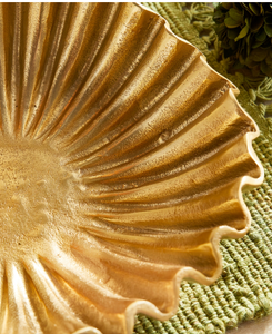 Bandeja DE SERVICIO DE ALUMINIO redonda antigua de latón dorado personalizada de la mejor calidad hecha a mano al por mayor para decoración de mesa de cena - Product Image 5