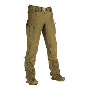 Pantalon cargo tactique pour homme, randonnée en plein air, logo personnalisé, couleur unie, multi-poches, taille élastique, pantalon délavé léger - Product Image 2