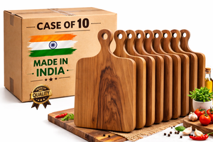 Planche de service en bois de noyer faite à la main 45cm x 30cm, planche à découper en bois massif avec trou de poignée rond, planche de cuisine à grain de bois - Product Image 2