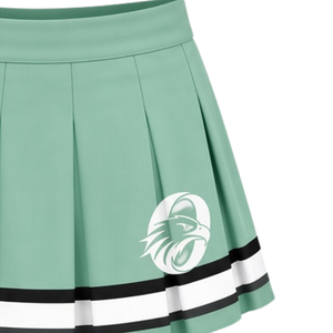 Mint <b>Green</b> Sublimated Cheer Panel <b>Skirt</b> <b>Pleated</b> Athletic Team Sports Uniform Bottoms Performance Training Wear Competition - Product Image 4