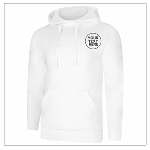 Men's White Hooded Sweatshirt Regular Fit Cotton French Terry Casual Autumn Wear With Front Pocket Design - Product Image 6