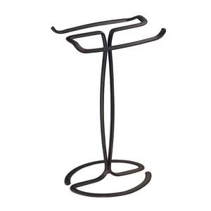 Toallero de 2 Niveles con Base Plateada, 34 Pulgadas de Alto, Acero Inoxidable 304 Resistente, Mármol Natural, Ahorro de Espacio, Almacenamiento para Baño - Product Image 3