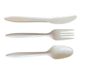 Fourchette à dessert écologique jetable pour les comptoirs de boulangerie et les cafés, fourchette de 155 mm pour les fêtes en plein air et les services de restauration à emporter - Product Image 1