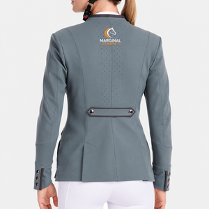 Custom <b>Navy</b> Blue <b>Women's</b> Equestrian Riding <b>Jacket</b> Premium Horse Show Competition Coat Tailored Dressage Apparel OEM Manufacturer - Product Image 5