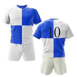 ชุดกีฬาสนามแบบทนทาน เสื้อเจอร์ซีย์และกางเกงขาสั้นแบบสั่งทำพิเศษ ระบายเหงื่อได้ดี ผ้าเย็บแข็งแรง ชุดรักบี้ที่ดีที่สุด - Product Image 2