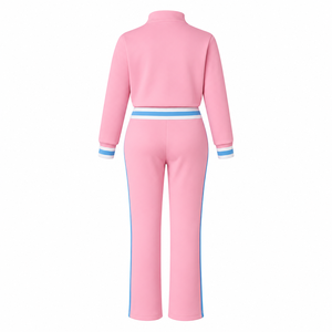Greek Jack and Jill of America JJOA Sorority Clothing Streetwear 2 Piece Sweat <b>Suit</b> Half Zip Sweatshirt With Wide Leg <b>Pants</b> - Product Image 6