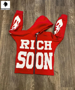 <b>Long</b> Sleeve Custom Logo Fleece Eco-Friendly 340g Polyester/Cotton Pullover Winter Street Wear Plain Unisex <b>Oversized</b> <b>Hoodies</b> 3D - Product Image 1
