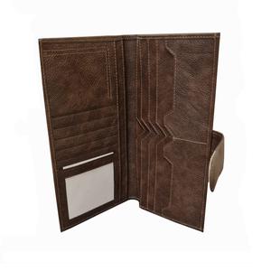 Portefeuille de voyage en cuir véritable de haute qualité en cuir pliable personnalisé avec fermeture magnétique porte-cartes porte-monnaie portefeuille de voyage - Product Image 1
