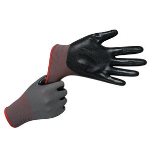 Gants de sécurité respirants, anti-choc, réutilisables, en polyester et nylon, enduits NBR, fabriqués au Vietnam, avec poignet tricoté élastique et grip micro-sableux lisse - Product Image 1
