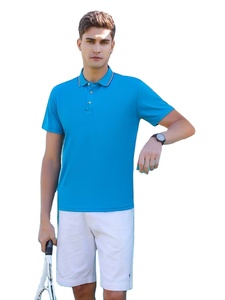 เสื้อเชิ้ตผู้ชายสีพื้นคลาสสิก ผ้าถักระบายอากาศได้ดี เป็นมิตรกับสิ่งแวดล้อม คอปก คุณภาพสูง สไตล์ลำลอง แฟชั่นกีฬา แขนสั้น - Product Image 5