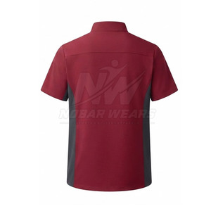 Healthcare Half Zip <b>Scrub</b> <b>Top</b> With Stand Collar Short Sleeves Comfortable Fabric And Practical Front Zip Closure - Product Image 4