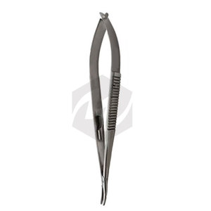 Porte-aiguille Castroviejo courbé 14 cm, micro-chirurgical, à poignée de verrouillage manuelle, en acier inoxydable, pointe fine, forceps certifié CE, garantie 5 ans - Product Image 6