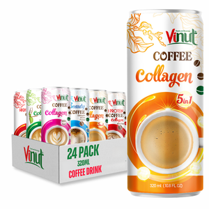 Bebida de Café Instantáneo con Sabor a Chocolate Sin Azúcar, Enriquecida con Colágeno, Arábica Robusta, Lata de Aluminio de 320 ml, VINUT, Venta al por Mayor - Product Image 1