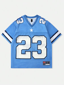 Nueva Camiseta de Verano para Mujer, Estilo Y2K, Informal, Retro, Hip Hop, Cuello en V, Holgada, Transpirable y de Secado Rápido - Product Image 2