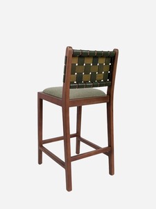 Commercial Grade Teak Wood Bar <b>Stool</b> with Back – Modern Counter Chair for Cafe Restaurant & Hotel Use - Product Image 4