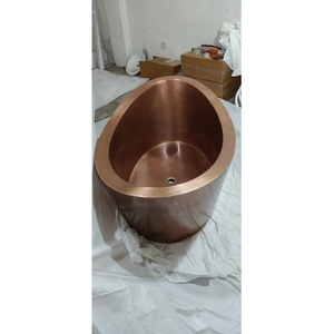 Stylish Modern Copper Bathtub Deep Soaking Design Thermostat Included Eco-Friendly for <b>Bathroom</b> Luxury-Buy Direct Supplier - Product Image 1