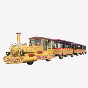 commercial customized amusement park rides blue and white sightseeing trackless train for sale