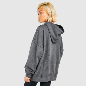 New Arrival Womens Cotton Fleece Pullover Hoodie For Autumn <b>Winter</b> Sports Gym Workout Hooded Collar With Front Logo For Girls - Product Image 3