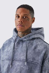 Logo personnalisé 100% coton en détresse-Vintage Jogging survêtement personnalisé hommes fermeture éclair vers le haut Street-wear en détresse Patch Suit - Product Image 3