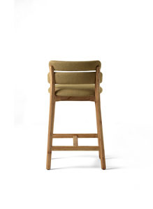 Modern Solid Wood Bar Chair Upholstered Counter <b>Stool</b> Contemporary Wooden Bar <b>Stool</b> Cafe Restaurant Furniture - Product Image 4