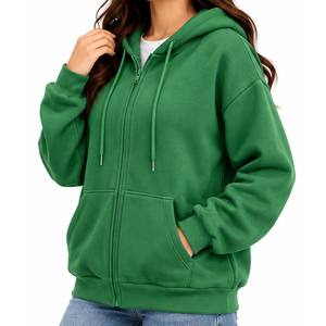 Fabrication OEM ODM de sweats à capuche vierges haut de gamme, sweats à capuche en coton épais, sweats à capuche zippés, vêtements de sport tendance, vêtements de sport pour la gym - Product Image 4