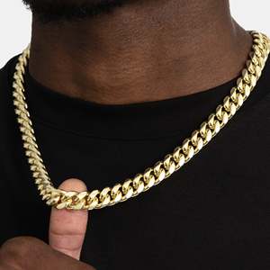 Gold <b>Rope</b> <b>Chain</b> Necklace 22K Gold Plated Hiphop Style Unisex Wedding Everyday Wear - Product Image 6