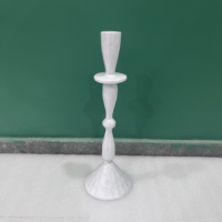 Support de bougie artisanal en aluminium CH567 fait main, finition blanche, décoration d'intérieur, Pâques, Noël, mariage, anniversaire